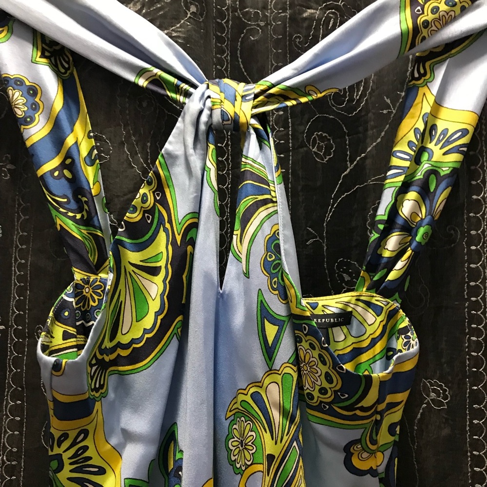 NWT Banana Republic blue & green paisley dress sz4